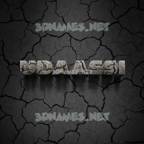 udaassi in Cracked Stone style - 3D name wallpaper