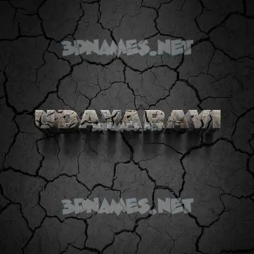 udayaravi in Cracked Stone style - 3D name wallpaper
