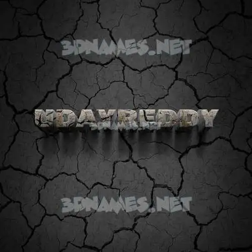 udayreddy in Cracked Stone style - 3D name wallpaper