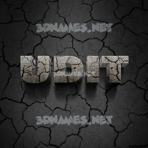 udit in Cracked Stone style - 3D name wallpaper udit in Cracked Stone style - 3D name wallpaper