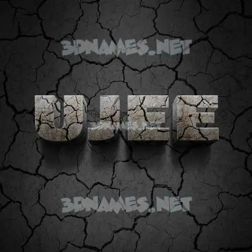 ujee in Cracked Stone style - 3D name wallpaper
