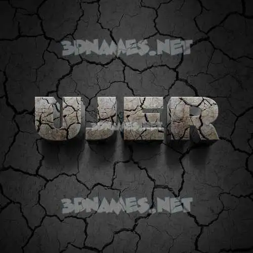 ujer in Cracked Stone style - 3D name wallpaper ujer in Cracked Stone style - 3D name wallpaper