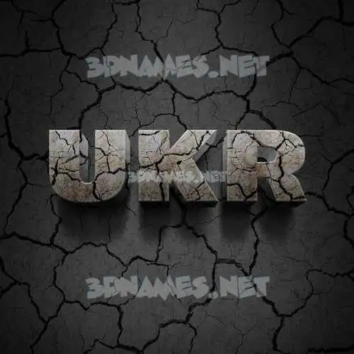 ukr in Cracked Stone style - 3D name wallpaper ukr in Cracked Stone style - 3D name wallpaper