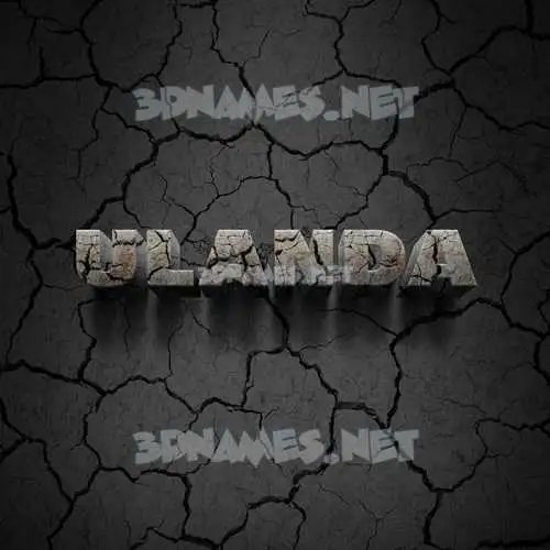 ulanda in Cracked Stone style - 3D name wallpaper ulanda in Cracked Stone style - 3D name wallpaper