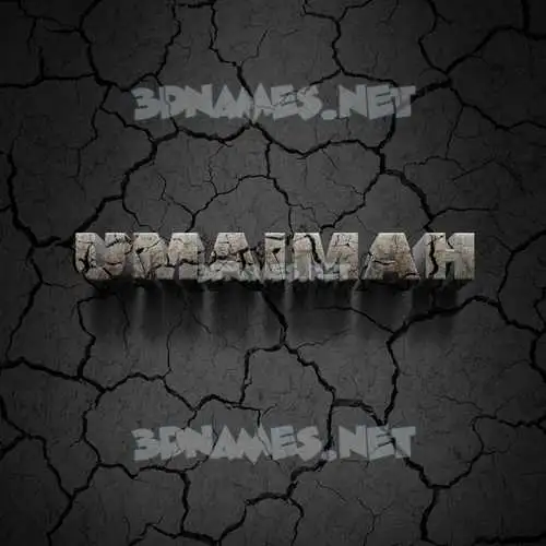 umaimah in Cracked Stone style - 3D name wallpaper