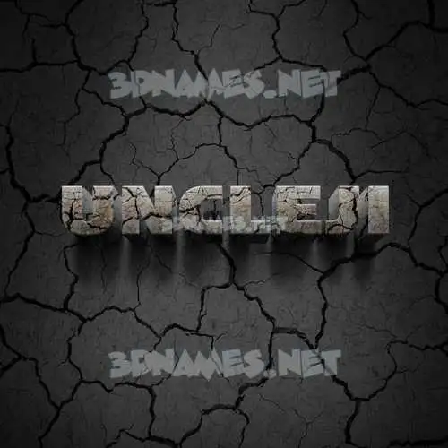 uncleji in Cracked Stone style - 3D name wallpaper