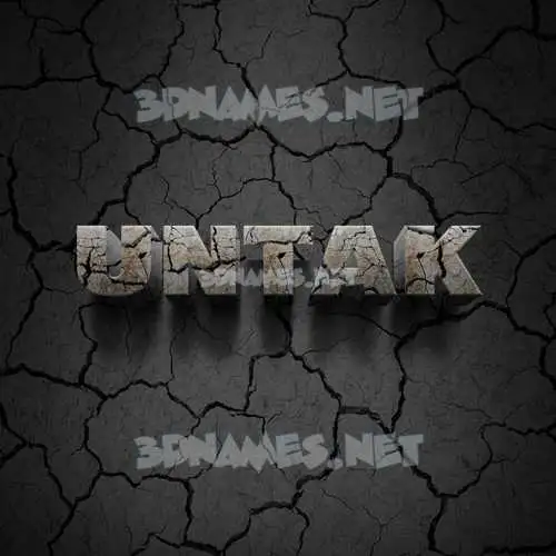 untak in Cracked Stone style - 3D name wallpaper untak in Cracked Stone style - 3D name wallpaper