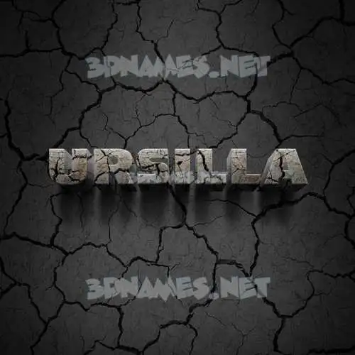 ursilla in Cracked Stone style - 3D name wallpaper ursilla in Cracked Stone style - 3D name wallpaper
