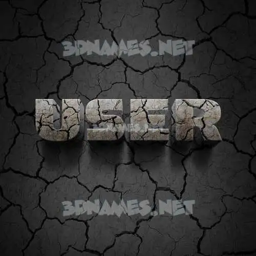 user in Cracked Stone style - 3D name wallpaper user in Cracked Stone style - 3D name wallpaper