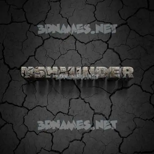 ushminder in Cracked Stone style - 3D name wallpaper ushminder in Cracked Stone style - 3D name wallpaper