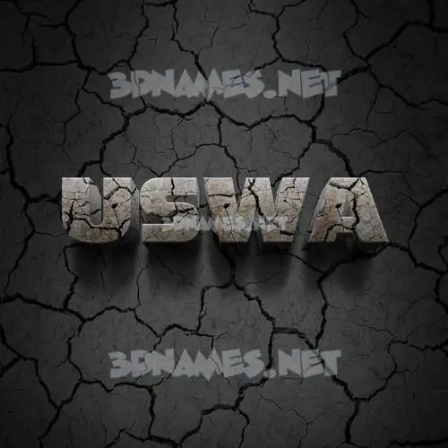 uswa in Cracked Stone style - 3D name wallpaper uswa in Cracked Stone style - 3D name wallpaper