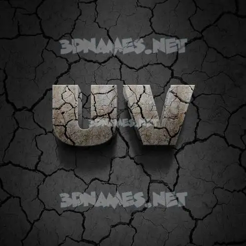 uv in Cracked Stone style - 3D name wallpaper uv in Cracked Stone style - 3D name wallpaper