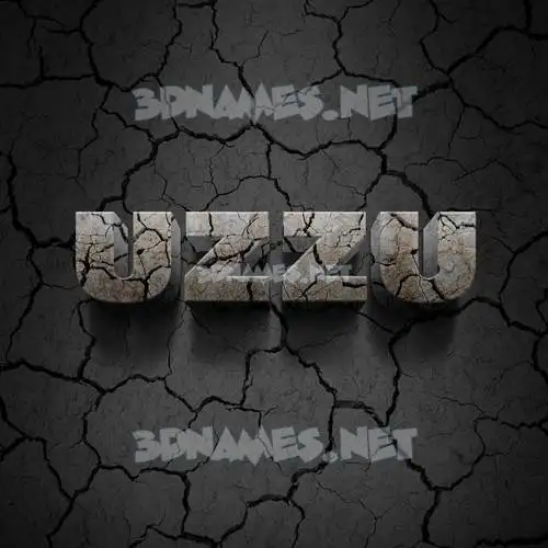 uzzu in Cracked Stone style - 3D name wallpaper uzzu in Cracked Stone style - 3D name wallpaper