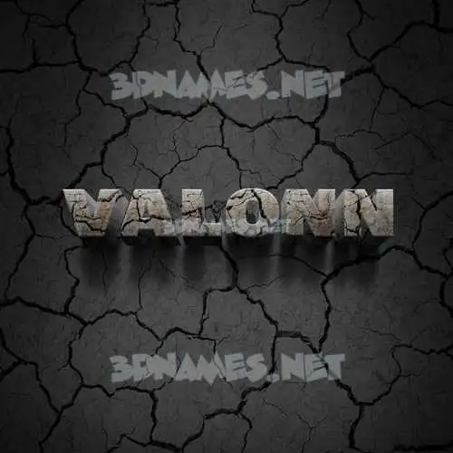 valonn in Cracked Stone style - 3D name wallpaper valonn in Cracked Stone style - 3D name wallpaper