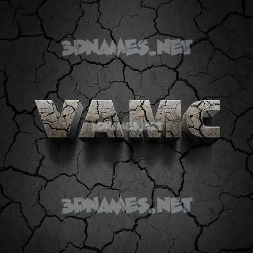 vamc in Cracked Stone style - 3D name wallpaper vamc in Cracked Stone style - 3D name wallpaper