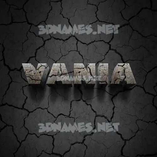 vania in Cracked Stone style - 3D name wallpaper vania in Cracked Stone style - 3D name wallpaper