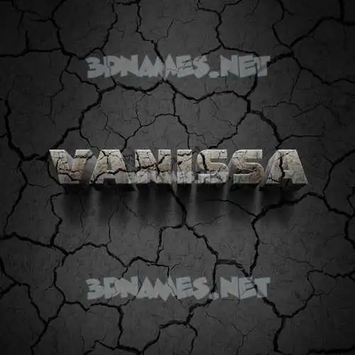 vanissa in Cracked Stone style - 3D name wallpaper