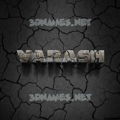 varash in Cracked Stone style - 3D name wallpaper varash in Cracked Stone style - 3D name wallpaper