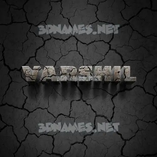 varshil in Cracked Stone style - 3D name wallpaper
