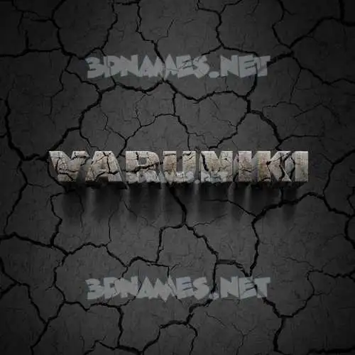 varuniki in Cracked Stone style - 3D name wallpaper