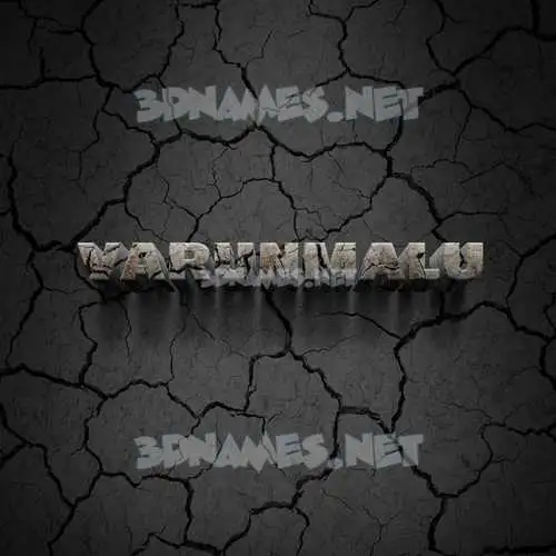 varunmalu in Cracked Stone style - 3D name wallpaper