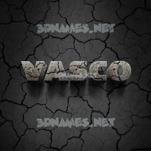 vasco in Cracked Stone style - 3D name wallpaper vasco in Cracked Stone style - 3D name wallpaper
