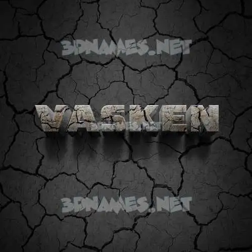 vasken in Cracked Stone style - 3D name wallpaper vasken in Cracked Stone style - 3D name wallpaper