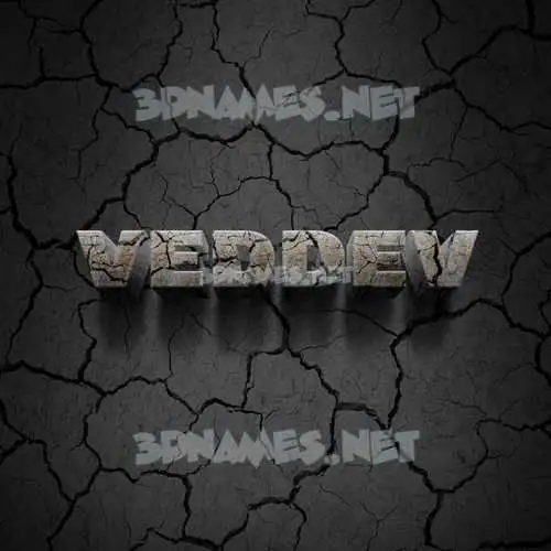 veddev in Cracked Stone style - 3D name wallpaper veddev in Cracked Stone style - 3D name wallpaper