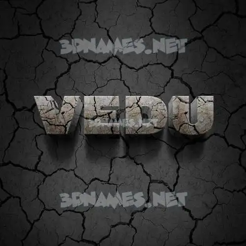 vedu in Cracked Stone style - 3D name wallpaper vedu in Cracked Stone style - 3D name wallpaper