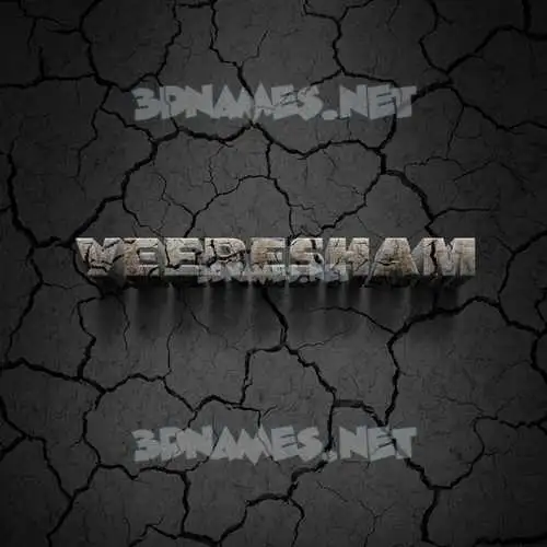 veeresham in Cracked Stone style - 3D name wallpaper