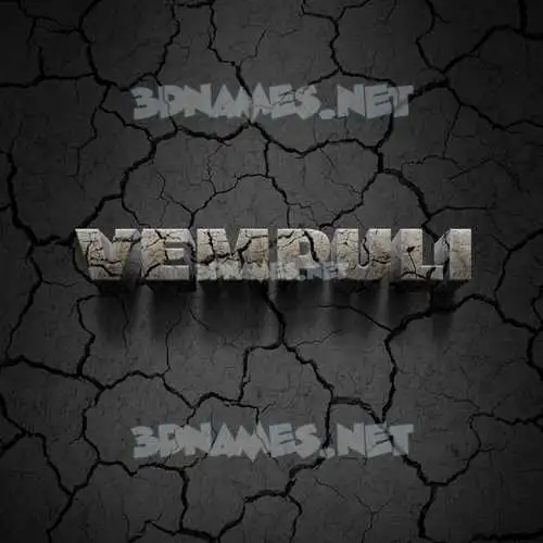 vempuli in Cracked Stone style - 3D name wallpaper vempuli in Cracked Stone style - 3D name wallpaper