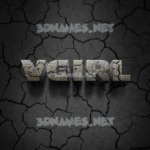 vgirl in Cracked Stone style - 3D name wallpaper vgirl in Cracked Stone style - 3D name wallpaper