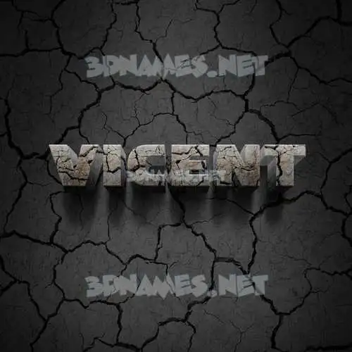 vicent in Cracked Stone style - 3D name wallpaper vicent in Cracked Stone style - 3D name wallpaper