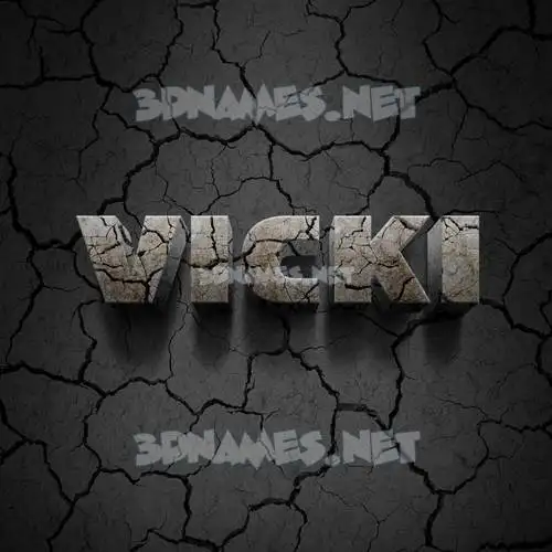 vicki in Cracked Stone style - 3D name wallpaper vicki in Cracked Stone style - 3D name wallpaper