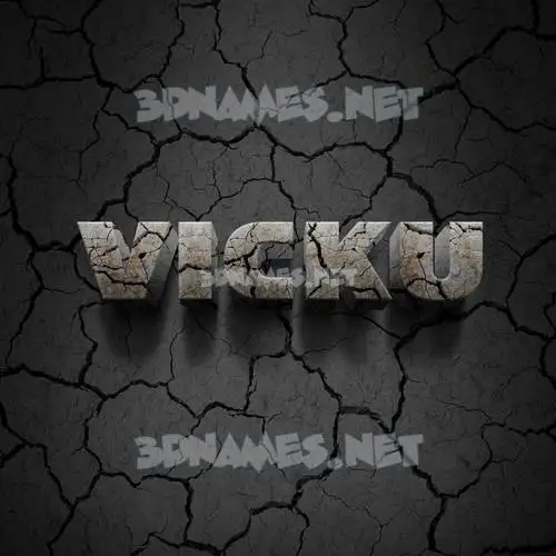 vicku in Cracked Stone style - 3D name wallpaper vicku in Cracked Stone style - 3D name wallpaper