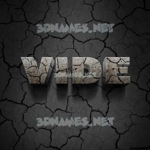 vide in Cracked Stone style - 3D name wallpaper vide in Cracked Stone style - 3D name wallpaper