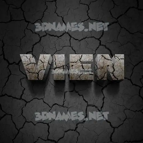 vien in Cracked Stone style - 3D name wallpaper vien in Cracked Stone style - 3D name wallpaper