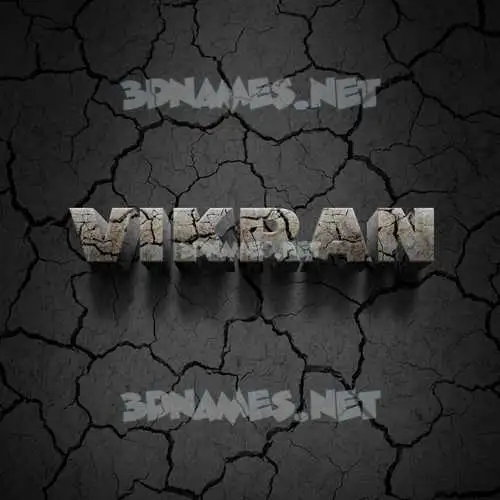 vikran in Cracked Stone style - 3D name wallpaper vikran in Cracked Stone style - 3D name wallpaper