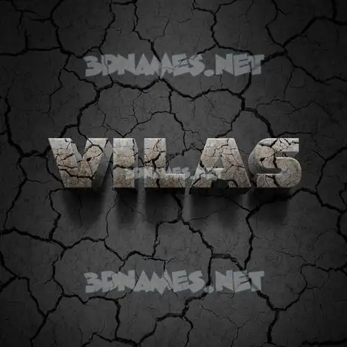 vilas in Cracked Stone style - 3D name wallpaper vilas in Cracked Stone style - 3D name wallpaper