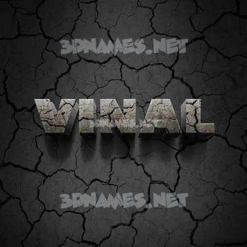 vinal in Cracked Stone style - 3D name wallpaper vinal in Cracked Stone style - 3D name wallpaper
