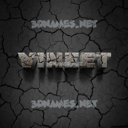 vineet in Cracked Stone style - 3D name wallpaper