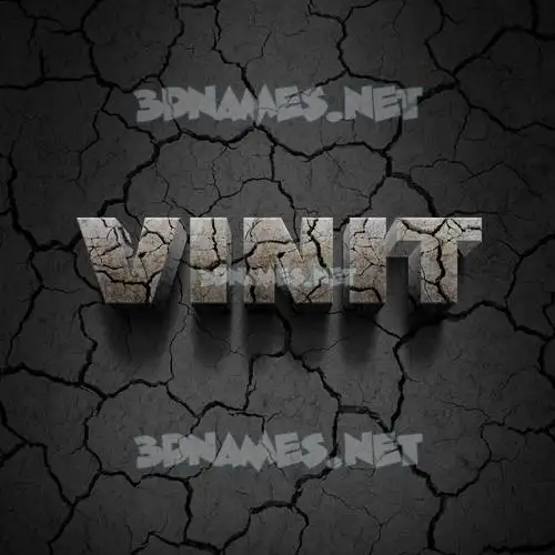 vinit in Cracked Stone style - 3D name wallpaper vinit in Cracked Stone style - 3D name wallpaper