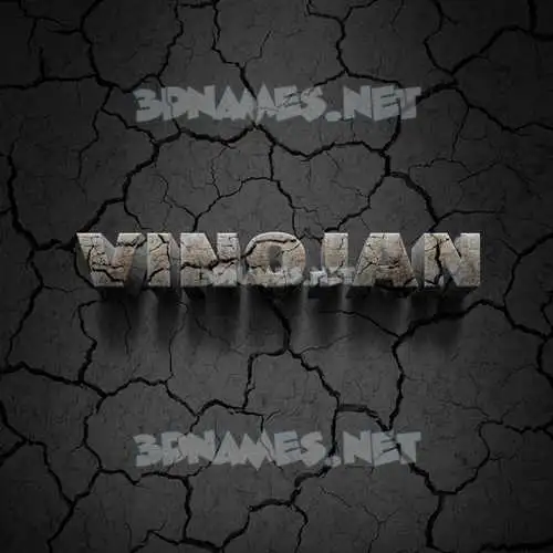 vinojan in Cracked Stone style - 3D name wallpaper vinojan in Cracked Stone style - 3D name wallpaper