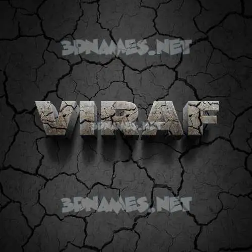 viraf in Cracked Stone style - 3D name wallpaper viraf in Cracked Stone style - 3D name wallpaper
