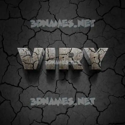 viry in Cracked Stone style - 3D name wallpaper viry in Cracked Stone style - 3D name wallpaper
