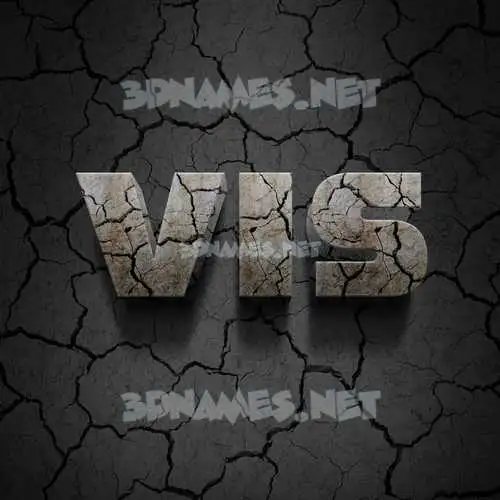 vis in Cracked Stone style - 3D name wallpaper vis in Cracked Stone style - 3D name wallpaper