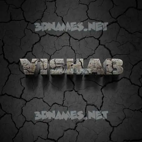 vishab in Cracked Stone style - 3D name wallpaper