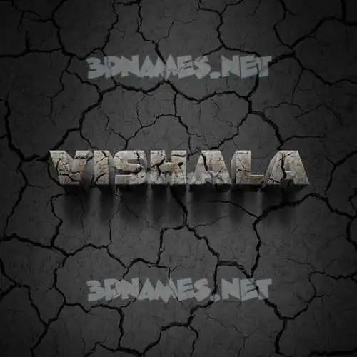 vishala in Cracked Stone style - 3D name wallpaper