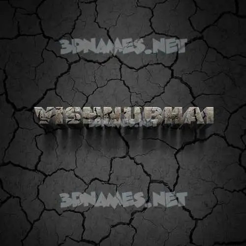 vishnubhai in Cracked Stone style - 3D name wallpaper