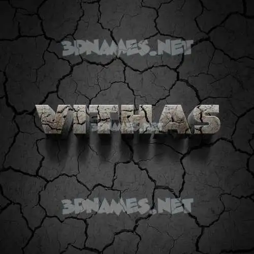 vithas in Cracked Stone style - 3D name wallpaper vithas in Cracked Stone style - 3D name wallpaper